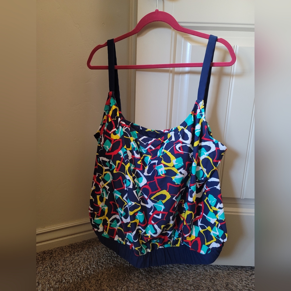 Catalina multi colored tankini top